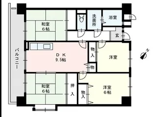 第2日佐住吉ビル【4階】の間取り