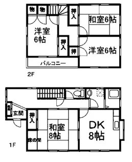 福岡県福岡市南区屋形原1丁目【一戸建】の間取り