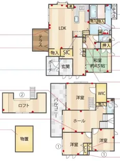 福岡県福岡市南区長住7丁目【一戸建】の間取り