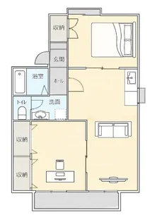 パークハイツSHIBATA【203号室】の間取り