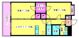 エクセレンテシャルム【1階】の間取り