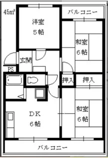 メモリー武供第一ビル【402号室】の間取り