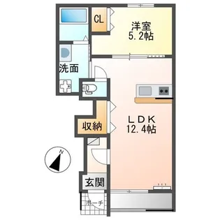 ヒュッゲ【1階】の間取り