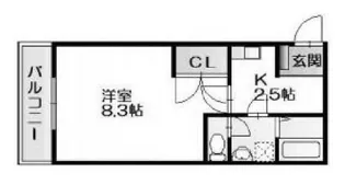 ドゥブラン大和町【203号室】の間取り