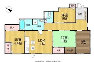 福岡県福岡市南区横手南町【一戸建】の間取り