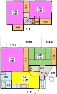 福岡県福岡市南区老司3丁目【一戸建】の間取り