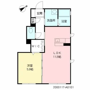 メゾン ドゥ・大橋 【1階】の間取り