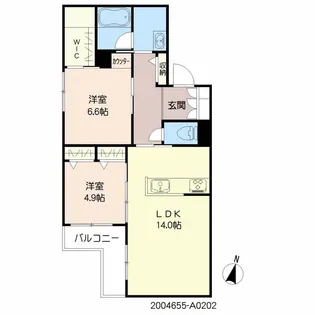 シャーメゾンふぢ【2階】の間取り