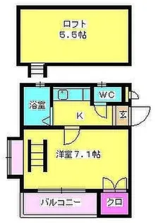 プティメゾン【201号室】の間取り