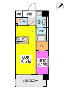 フルハウス高宮【3階】の間取り