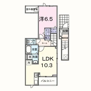 カーサ ラ ルーチェ Ⅰ【2階】の間取り