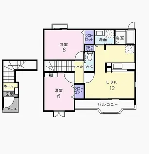ドルチェⅡ A【2階】の間取り