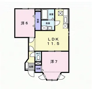 I・S浦ノ原D【1階】の間取り
