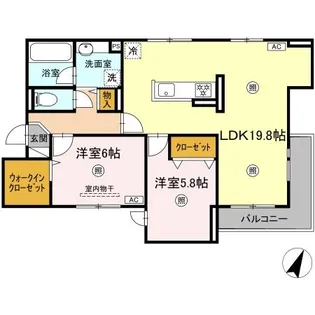 six reves(シィス レーヴ)【3階】の間取り