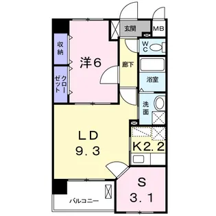 スカイウィング【5階】の間取り