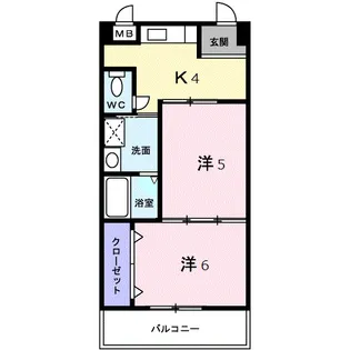 サンライト村上【4階】の間取り