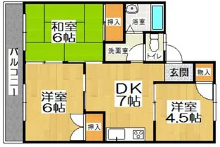 新飼ハイツ【102号室】の間取り