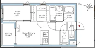 リアンレガーロ井尻駅前弐番館【203号室】の間取り