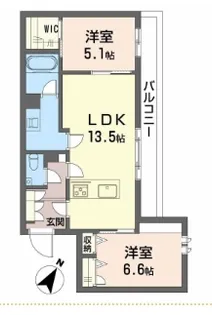 シャーメゾン高宮通り【204号室】の間取り
