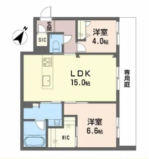 シャーメゾン高宮通り【201号室】の間取り