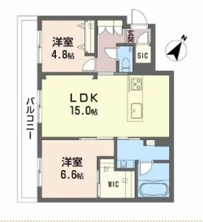 シャーメゾン高宮通り【302号室】の間取り
