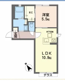 シャーメゾン原町【101号室】の間取り