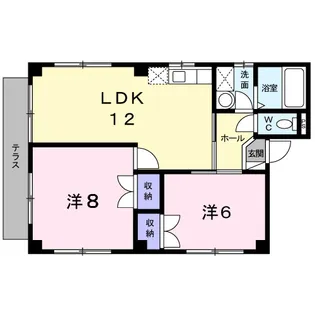 第3 アミ−ル弥永【1階】の間取り