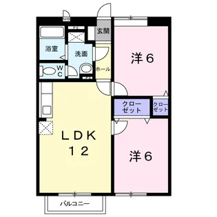ボヌール大城【2階】の間取り