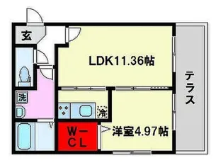 フローラメゾン大橋【201号室】の間取り