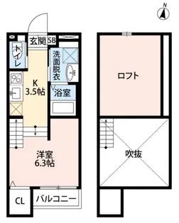 univers【101号室】の間取り