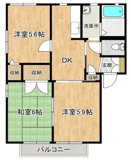 エスコート警弥郷【A201号室】の間取り