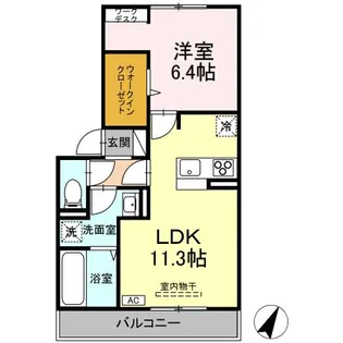 プレシ・ボヌール弥永【3階】の間取り