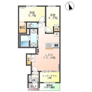 仮)博多区三筑新築アパート【1階】の間取り