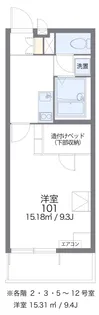 レオパレス博多豊Ⅱ【1階】の間取り