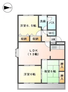 ロイヤルハイツ天拝坂参番館【2階】の間取り