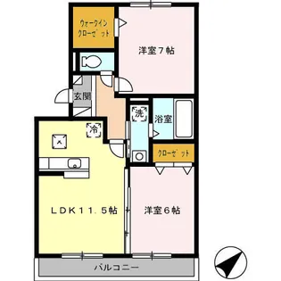 プレステージ【1階】の間取り