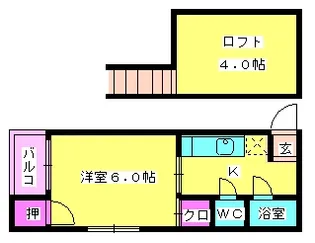 クオリティ井尻【202号室】の間取り