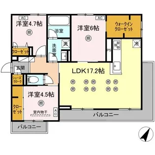 メゾン ココル【3階】の間取り