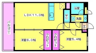サンパティうららⅡ【5階】の間取り