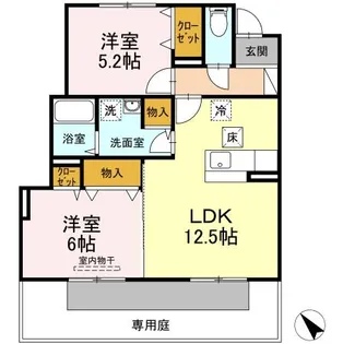 エルブ・ソヴァージュ【1階】の間取り