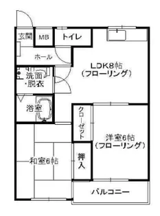 グレース三筑【2階】の間取り