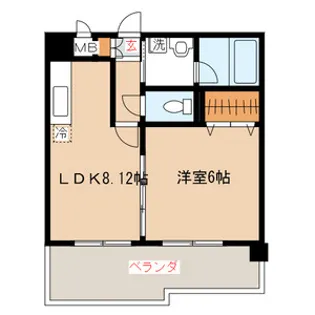 カマラード吉塚【10階】の間取り
