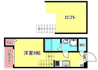 MAISON DE AMBER 井尻【202号室】の間取り