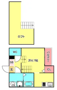 MAISON de AMBER 井尻【203号室】の間取り