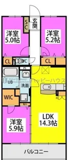 ハッピネス若葉台Ⅱ【203号室】の間取り