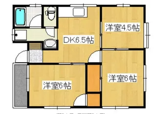 ライトハウス白木原【B号室】の間取り
