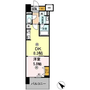 ウィスタリア レジデンス 博多【10階】の間取り