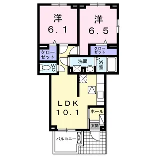 ヴィレッタ二日市【1階】の間取り