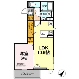 クレストヴェール清水【2階】の間取り