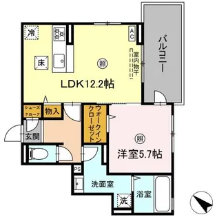 ラコルト板付【1階】の間取り